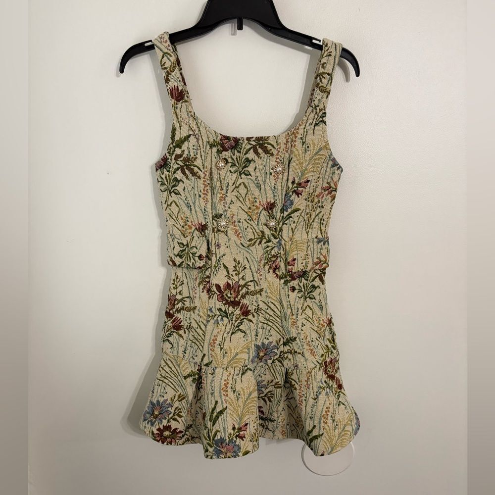 Drusilla Jacquard square neck mini dress size small New without tags